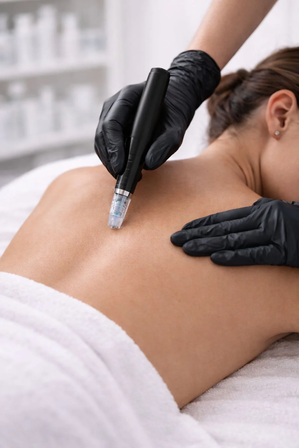 Microneedling Körperbehandlung Schulter und Rücken
